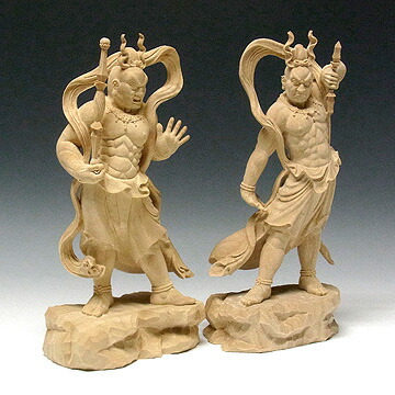 楽天市場】木彫り 仏像 仁王像（金剛力士像） 高さ31cm 楠製 [Ryusho