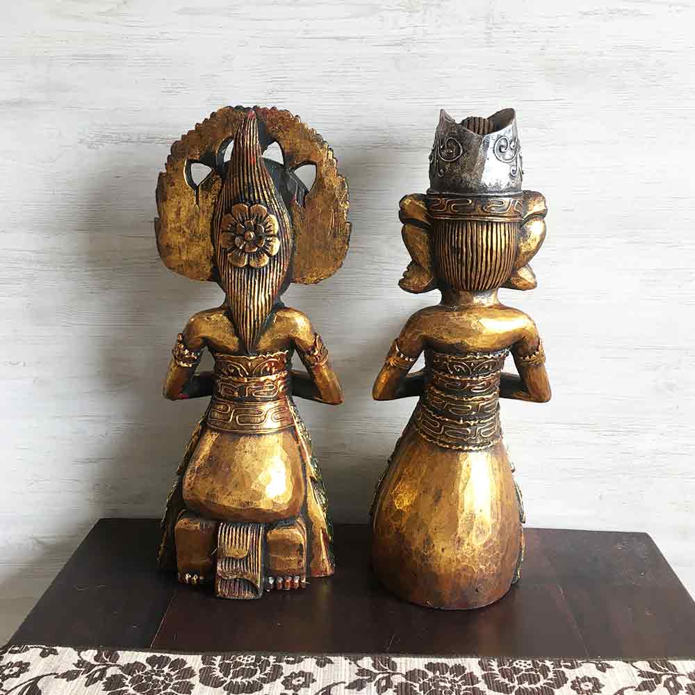 楽天市場】【在庫限り】人気 木製 置物 男女 ペアセット オブジェ