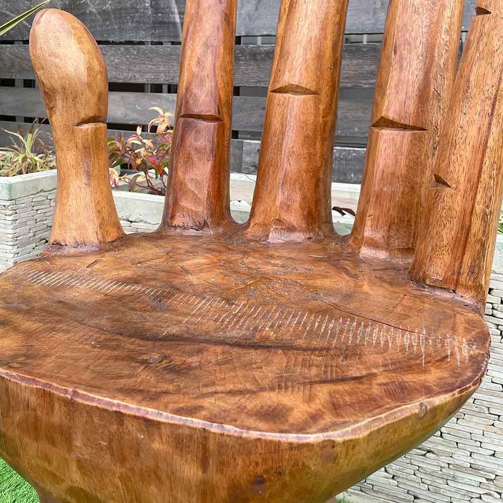 バリ家具 仏陀 ハンドチェア 木製椅子 天然木 手彫り インテリア バリ
