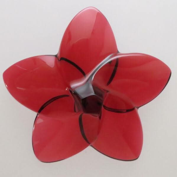 楽天市場】バカラ 置物 ○ ブルーム レッド 赤色 花 クリスタル