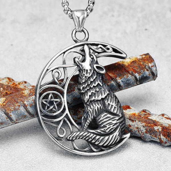 楽天市場】【クーポン利用で4950円】 ペンダント ネックレス オオカミ