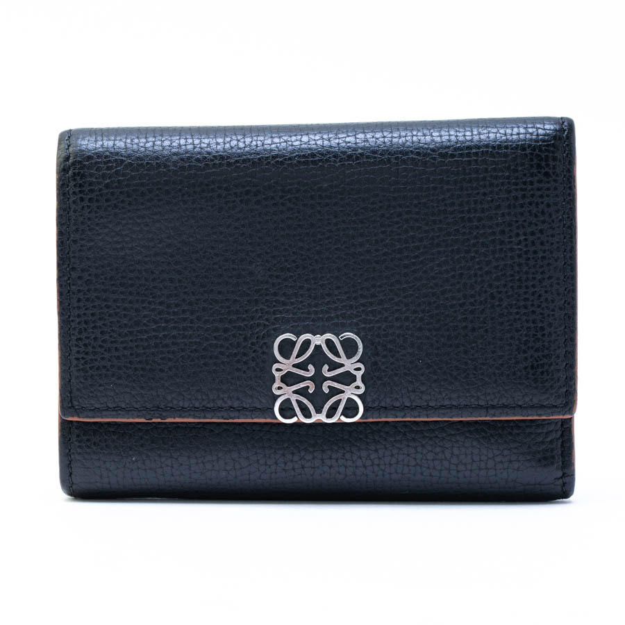 楽天市場】ロエベ 三つ折り 財布（カラーブラック）の通販