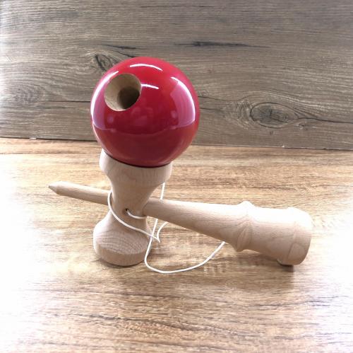 楽天市場】けん玉 ジャンボ 大きい 24cm 赤 木製 パフォーマンス