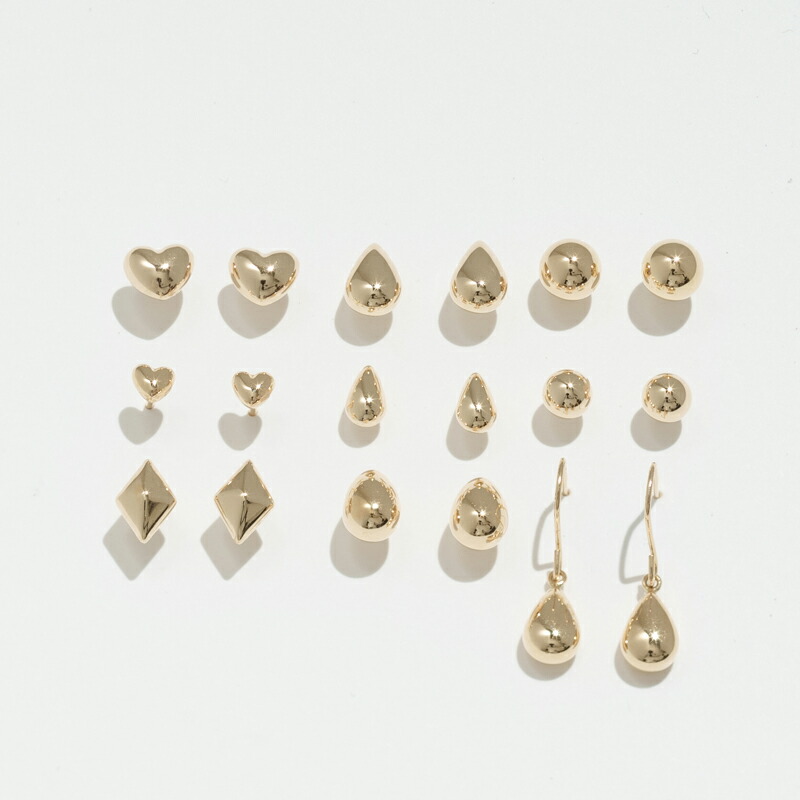 楽天市場】【倉庫発送】K18 つゆ ドロップ ピアス スタッド ピアス