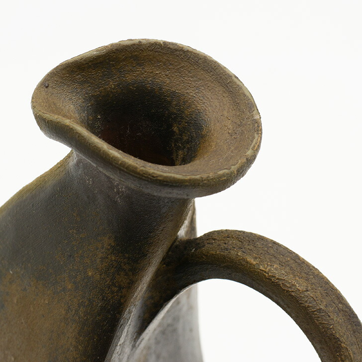 楽天市場】川井明美 作 備前焼 手付花入れ 備前焼 花入 敬老の日 和