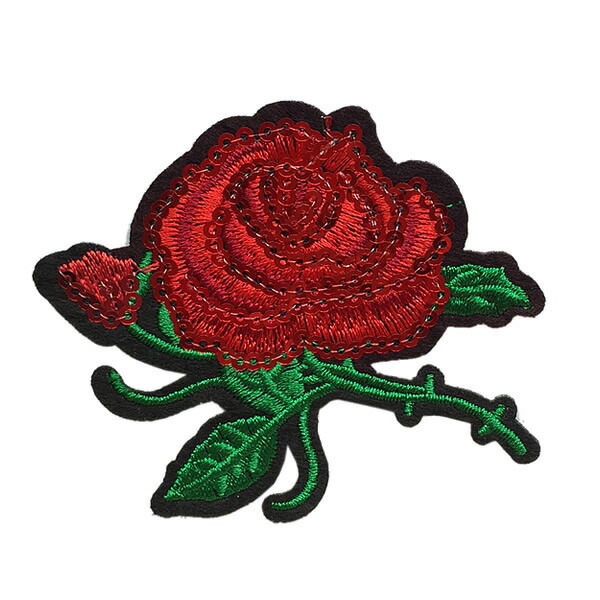 楽天市場】フラワー ワッペン スパンコール アイロン接着 縦6.8cm×横