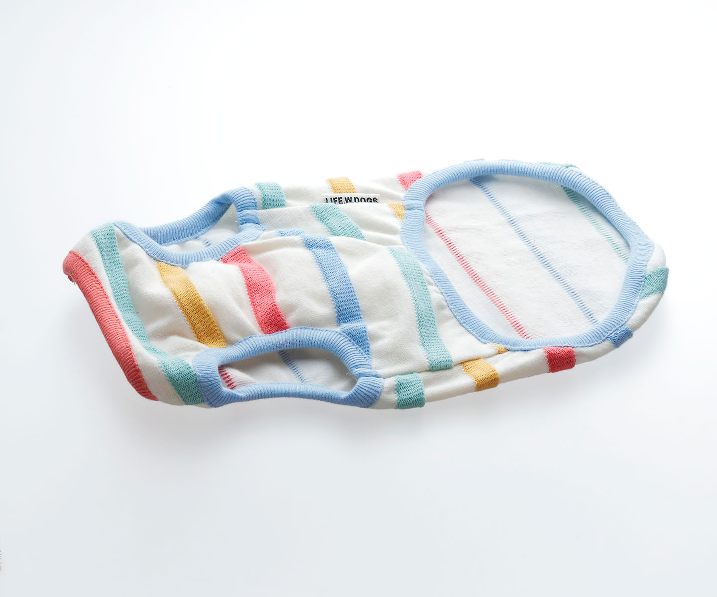 ワンちゃんタンクトップ3号新品未使用犬用ブルーイエローボーダー