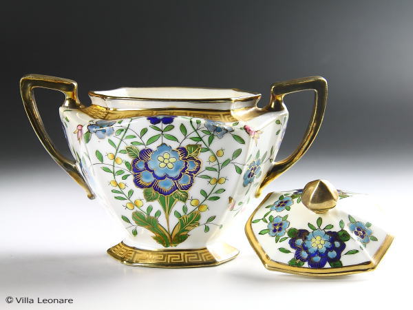 楽天市場】【オールドノリタケ】マルチカラー花模様＆金彩 シュガー