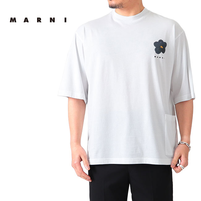 楽天市場】MARNI マルニ ブラックデイジー ロゴTシャツ