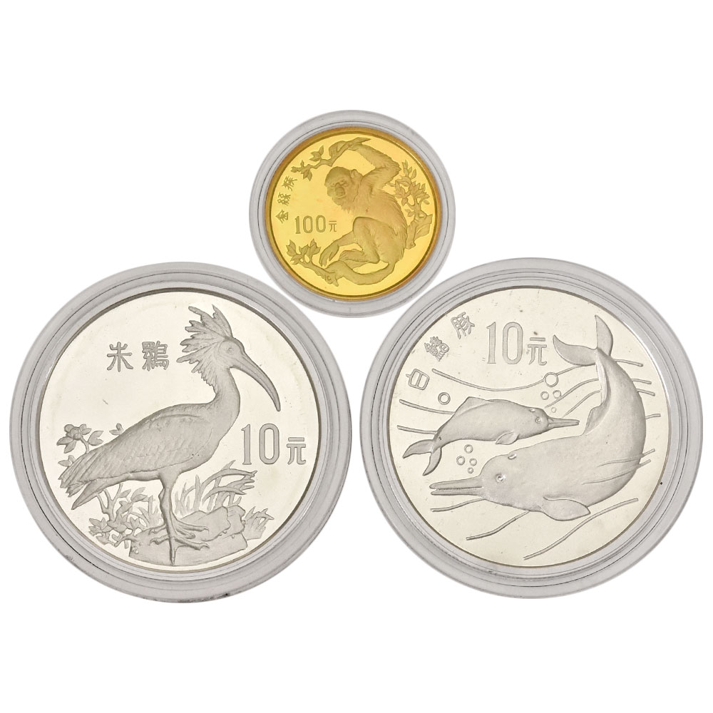 発行3000枚】中国 100元銀貨 十二支(龍/辰) 1988年500000