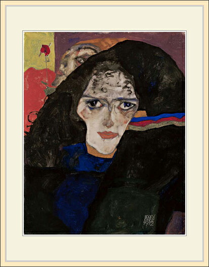 エゴンシーレ 帽子の女性 リトグラフ 112/600 額装品 エゴン・シーレ