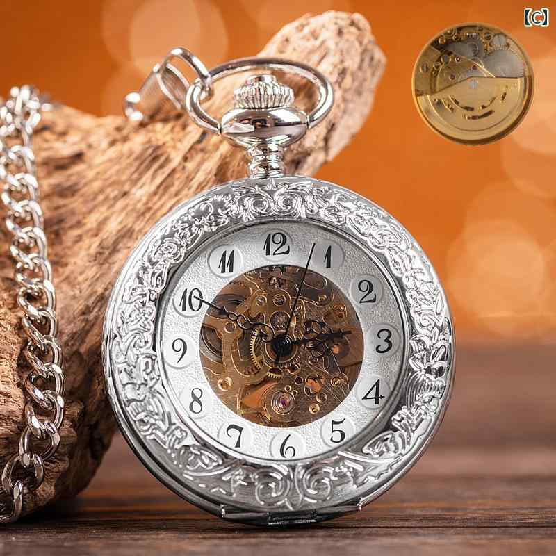楽天市場】懐中時計 手巻き レトロ 機械式 おしゃれ ウォッチ