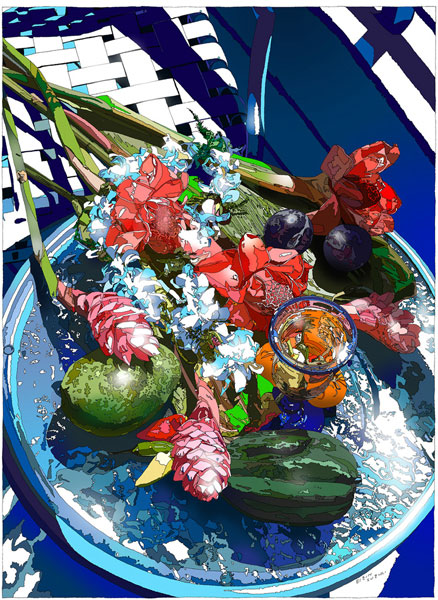 楽天市場】鈴木英人「トロピカルな静物」-TROPICAL BOUNTY- 2005年 EM