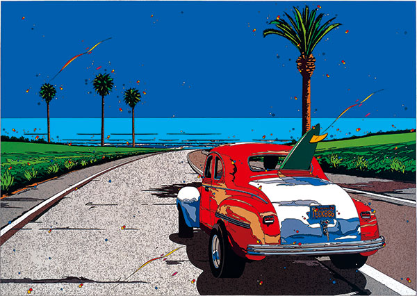 絵画 鈴木 英人 「SEA SIDE BAR」 Yahoo!オークション - 鈴木英人 A4