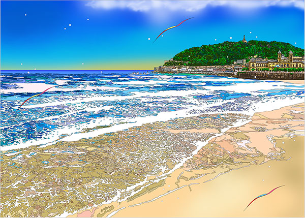 夏た〜海景色。40＊50绘框つき 780311565b07bf84ca03aa553b87a7