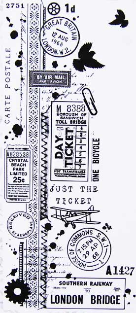 楽天市場】ラバースタンプ チケットボーダー アンマウント 輸入