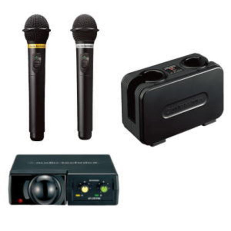 オーディオテクニカ赤外線ワイヤレスマイクセット シルバー極上