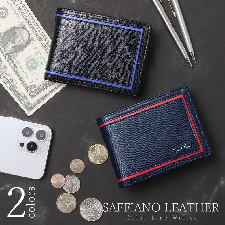 楽天市場】【本日限定ポイント最大20倍】 サフィアーノレザー 二つ折り