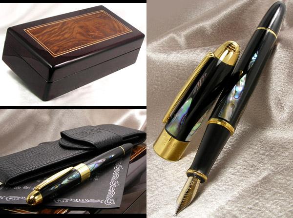 楽天市場】J【即納】【DUKE/デューク】螺鈿細工！14k 碧海明珠 万年筆