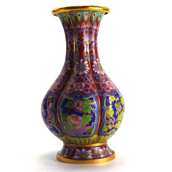 中国七宝焼きの美しい装飾の金属製水差し