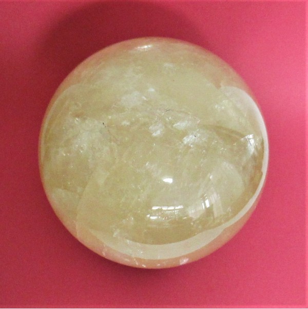 楽天市場】カルサイト 丸玉 虹入り 110mm 木製台座付 天然石 スフィア