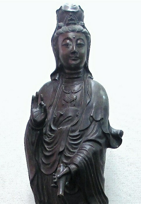 楽天市場】観音像 仏像 青銅 大型 仏具 銅像 ブロンズ像 観音様 唐金