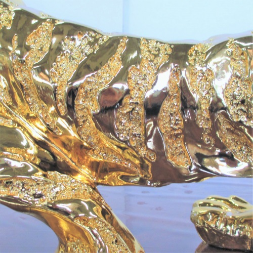 楽天市場】虎 置物 ゴールド 幅 76 × 高さ 27センチ おしゃれ オブジェ