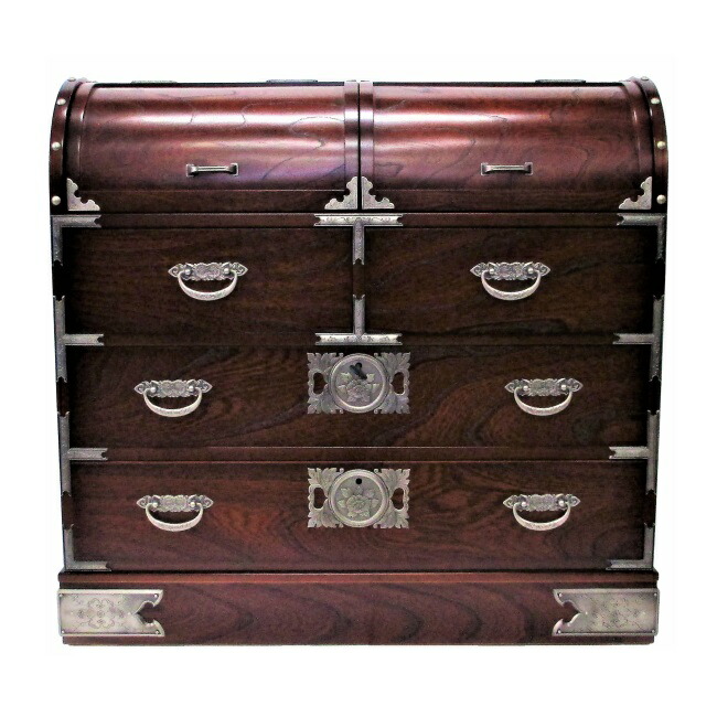 楽天市場】からくり箪笥 チェスト 4段 日本製 木製 完成品 ケヤキ 民芸