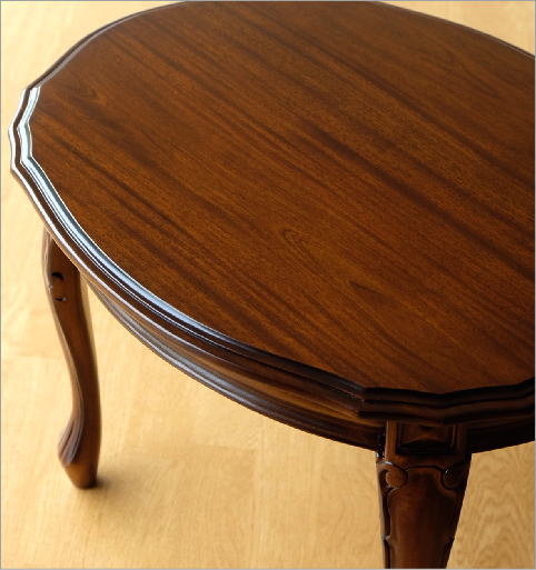 アンティーク調 サイドテーブル 木製 猫脚 コーヒーテーブル 幅56cm