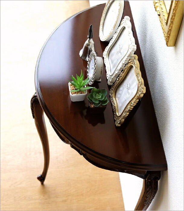 アンティーク調コンソール花台 置物台 サイドテーブル サイドテーブル