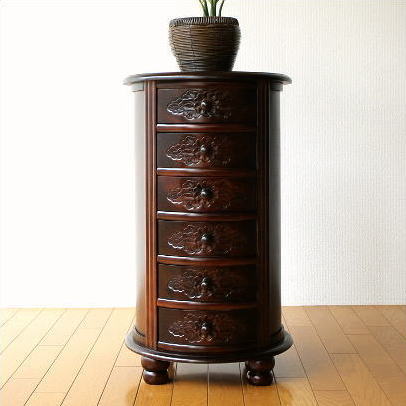 楽天市場】アンティーク風サイドチェスト 木製 電話台 FAX台 花台