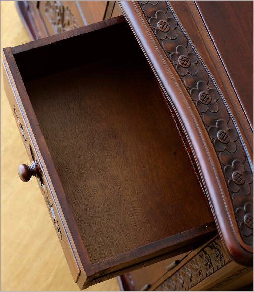 楽天市場】アンティーク調キャビネット 棚 木製 完成品 おしゃれ 彫刻