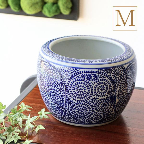 楽天市場】植木鉢 おしゃれ 陶器 火鉢 陶器鉢 メダカ鉢 金魚鉢 丸型