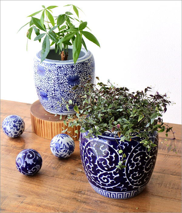 楽天市場】植木鉢 おしゃれ 陶器 火鉢 陶器鉢 メダカ鉢 金魚鉢 丸型