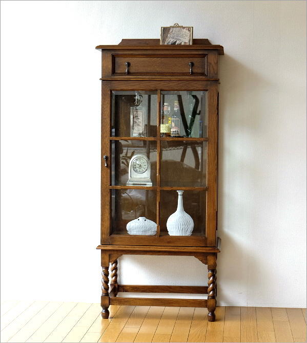 アンティーク 収納棚 飾り棚 ヴィンテージ キャビネット 木製 クラシック
