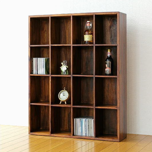 アジア アンティーク 木製DVDラック DVDラック おしゃれ 木製 アジアン