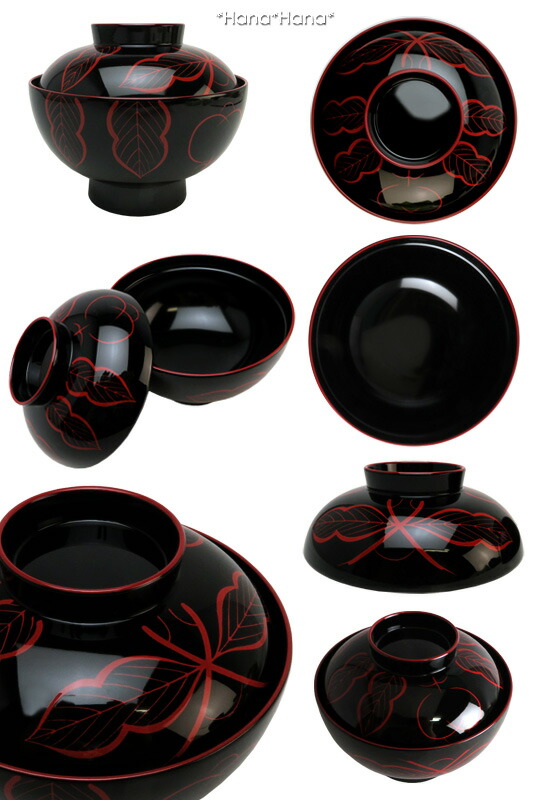 吉野塗 時代物 木芙蓉文のお椀3客 検懐石道具吉野塗 飯碗 吸物椀 珍品