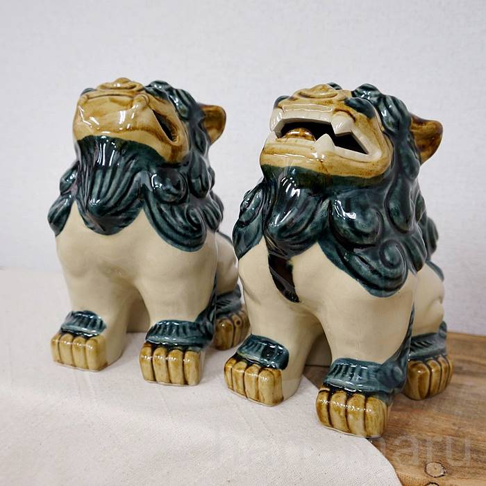 楽天市場】シーサー 置物 おきもの 上向き 高さ19cm ゴス