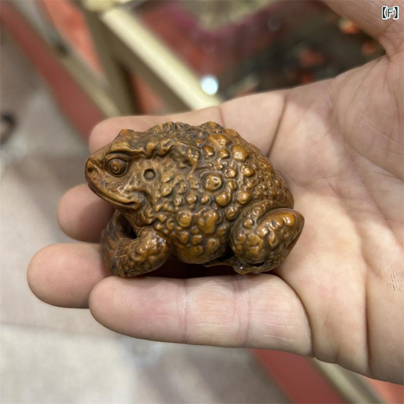 大迫力】木彫り大蛙像／アンティーク調オブジェ 2025年最新】木彫り