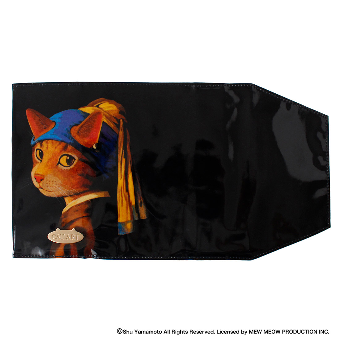 楽天市場】キャットアート ブックカバー 真珠のイヤリングをした少女猫