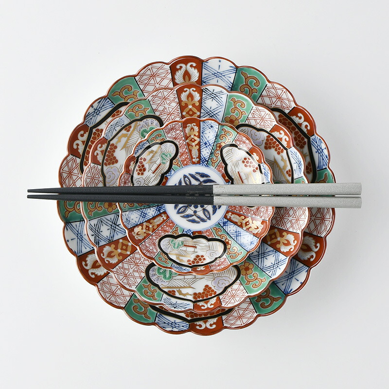 楽天市場】三方割元禄 地紋 和皿 波佐見焼き 石丸陶芸 林九郎窯