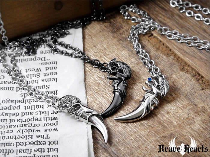 楽天市場】【メール便送料無料】ネックレス メンズ 18KGP ウルフ 狼 牙