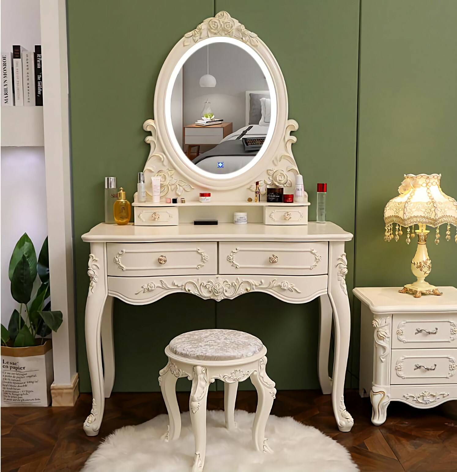 楽天市場】ロココ（ドレッサー・鏡台｜収納家具）：インテリア・寝具