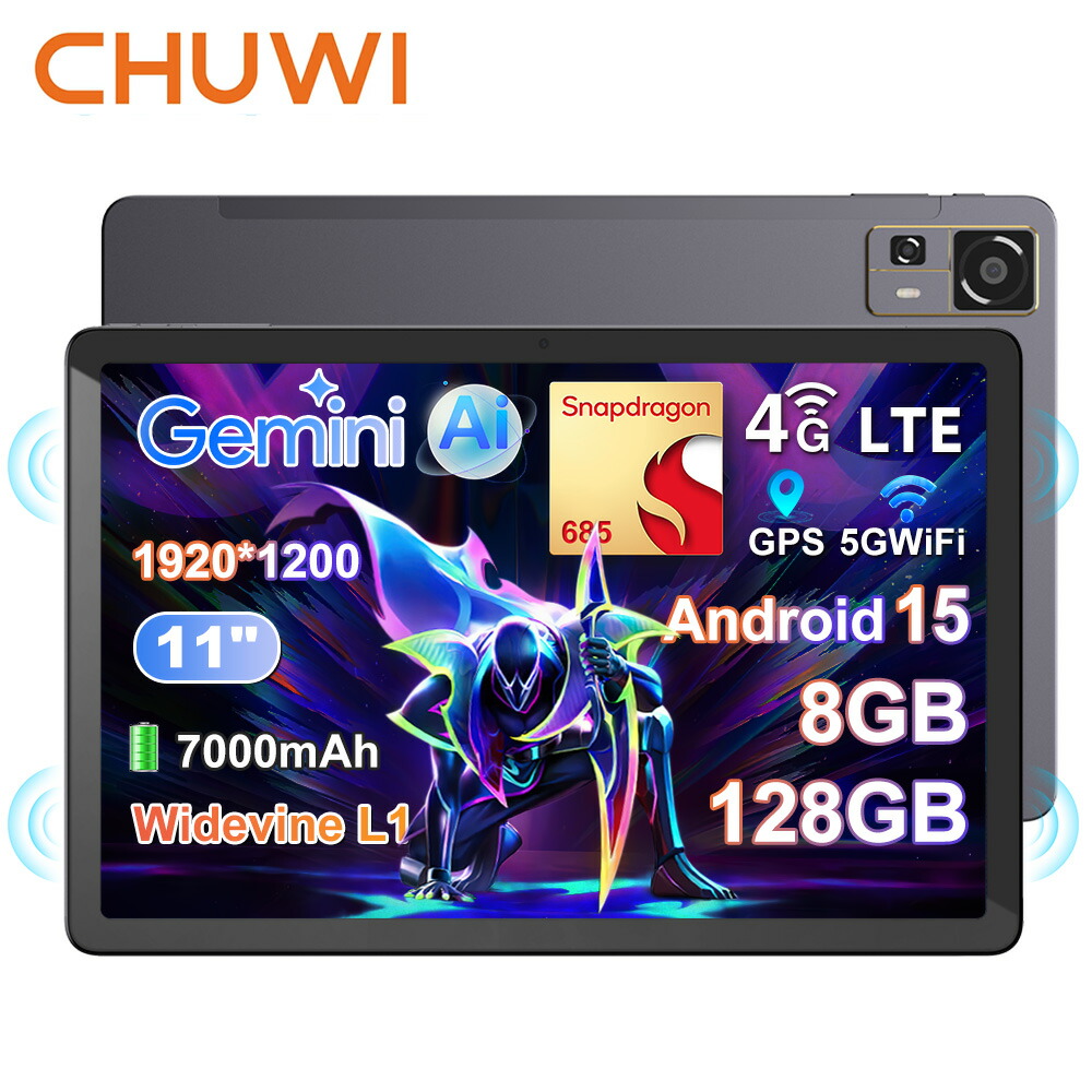 Android 15 タブレット 11インチ SIMフリー Wi-Fiモデル タブレット 11