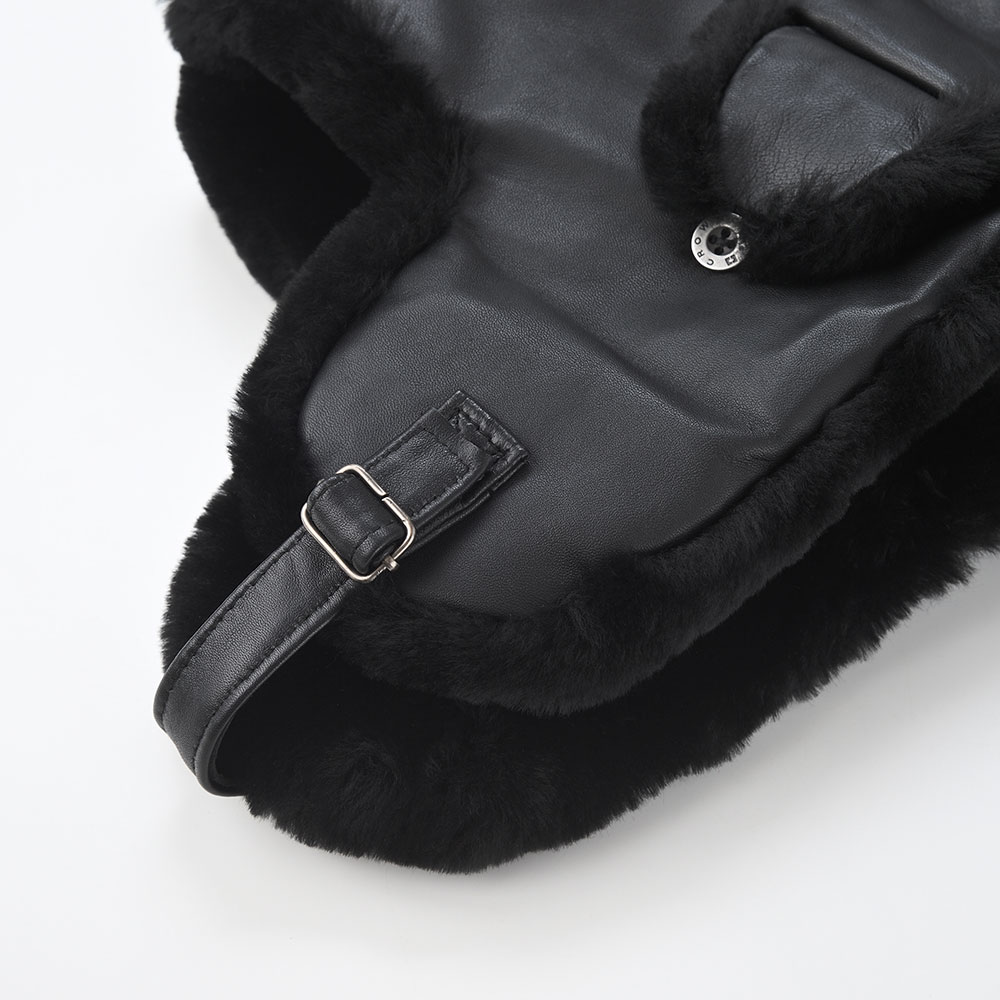 楽天市場】CROWNCAP 飛行帽 フライトキャップ 防寒帽 レザー 本革 帽子