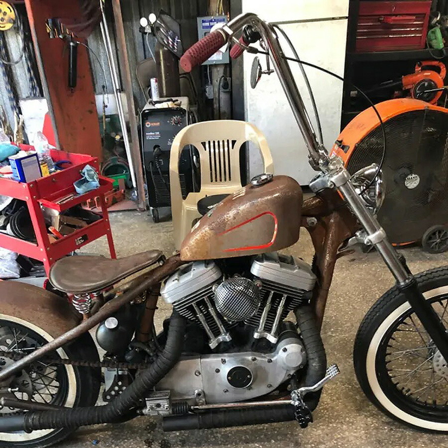 楽天市場】ハーレー 1インチ径 ナロー エイプハンドルバー(ディンプル