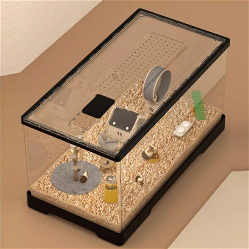 楽天市場】ハムスターケージ 小動物用 透明 アクリル製 通気性 DIY可能