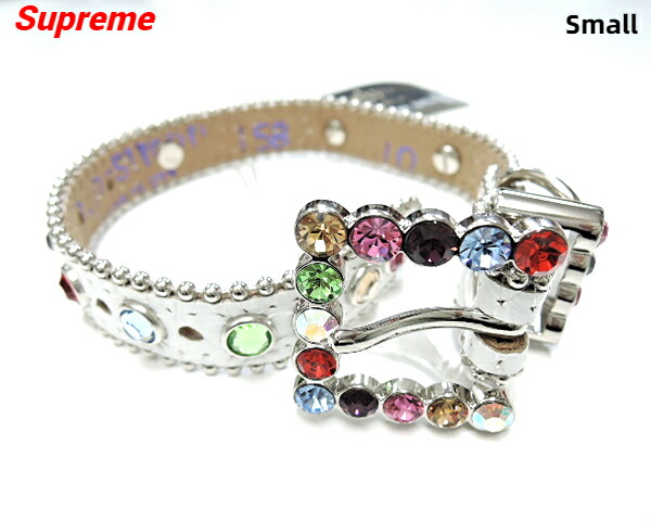 楽天市場】Small【Supreme B.B. Simon Studded Dog Collar White