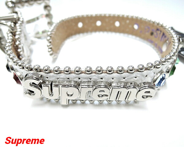 楽天市場】Small【Supreme B.B. Simon Studded Dog Collar White