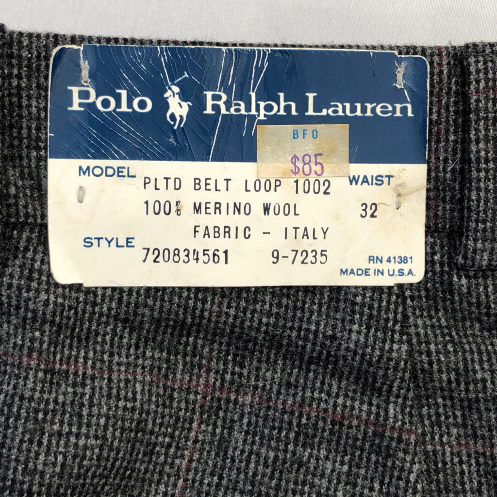 90s ラルフローレン ANDREW コーデュロイパンツ グレー W32 USA